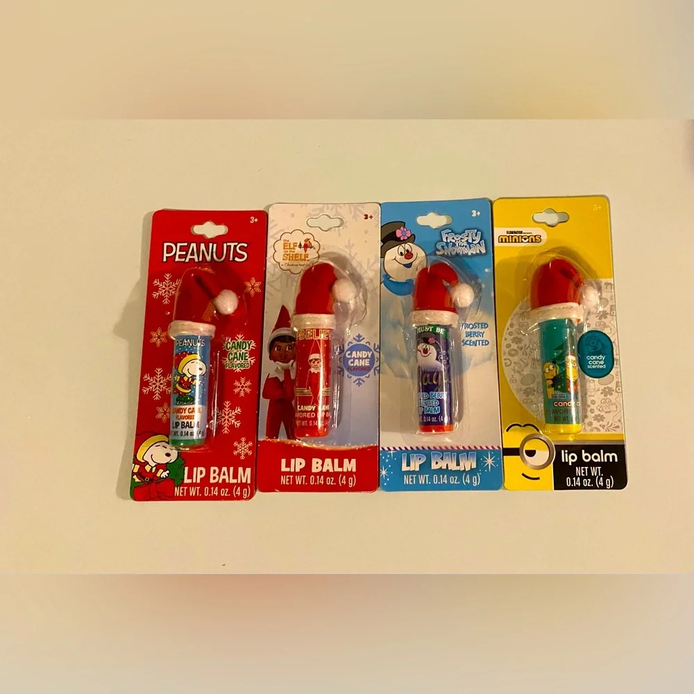 Assorted Christmas Flavored Lip Balm (Set of 4)